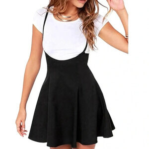 YOINS Women's Suspender Skirts Basic High Waist Versatile Flared Skater Skirt XL
